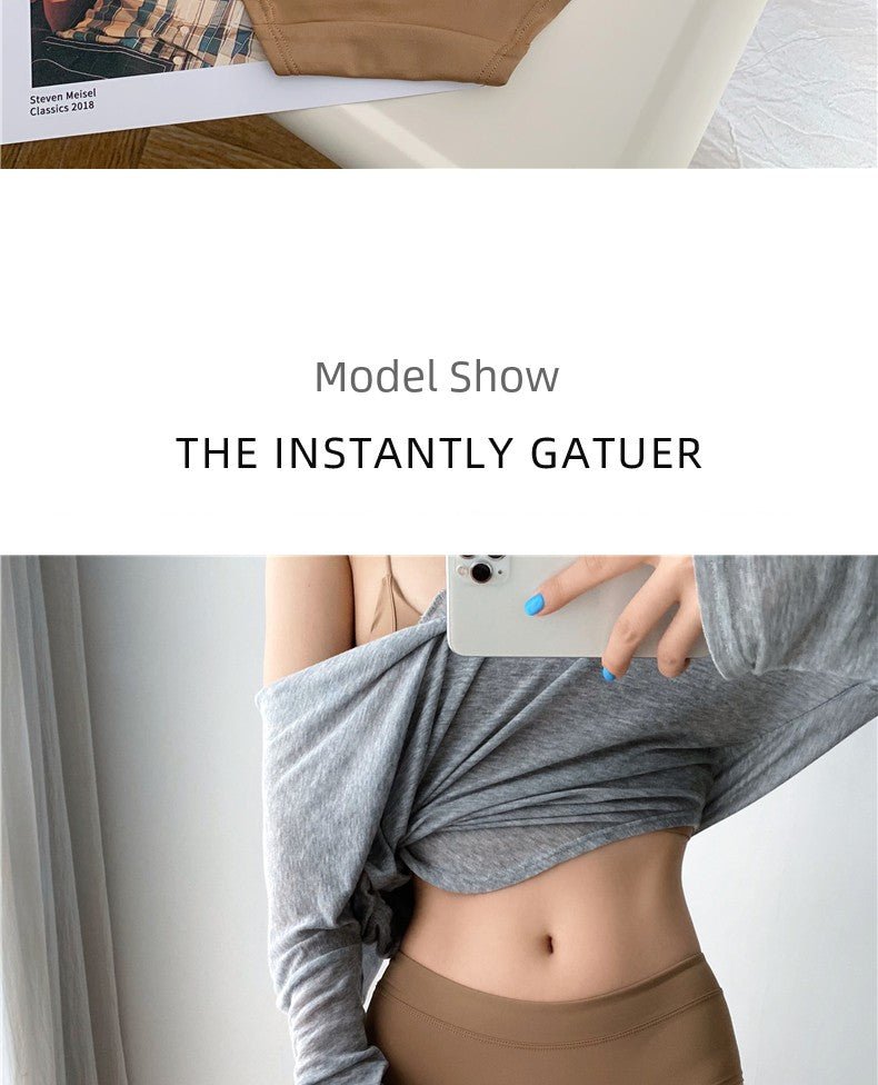 Zdesign Minimalist Silky Seamless Mid - High Waist Underwear - WILKYs