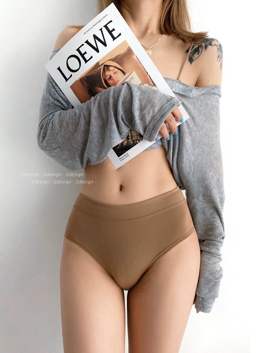 Zdesign Minimalist Silky Seamless Mid - High Waist Underwear - WILKYs
