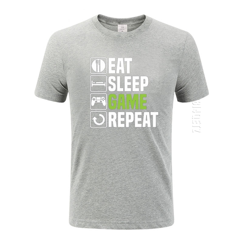 WILKYsT-shirtCotton T-shirtIntroducing the Eat Sleep Game T-Shirt, the perfect gift for any man who loves gaming! This shirt is made of high-quality cotton material, making it soft and comfort