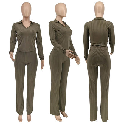 WILKYsLeggings suitSolid Knit Ribbed Two Piece SetIntroducing the latest addition to our winter wardrobe collection: the Solid Knit Ribbed Two Piece Set. This stylish two-piece set combines quality and comfort with 