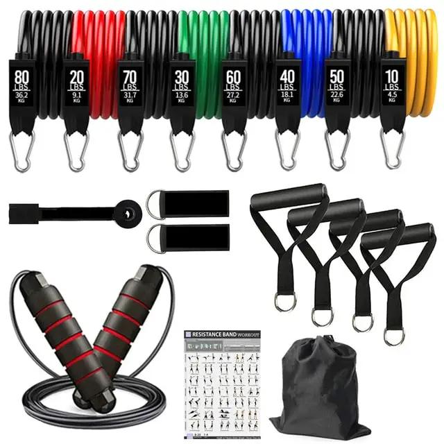360lbs Fitness Resistance Bands Set – Ultimate Home Workout Kit - WILKYs