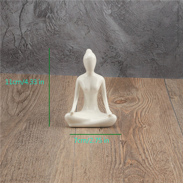 WILKYsYoga FigurineCeramic Yoga Poses FigurineLooking for an attractive and unique way to add some yoga-inspired flair to your home? Check out this beautiful ceramic yoga poses figurine! This elegant sculpture i