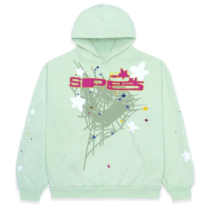 WILKYsHoodieSpider Letter Prints HoodiesThe "Spider Letter Prints Hoodie" you described is a trendy and fashionable piece of clothing that draws inspiration from various style elements. The hoodie features