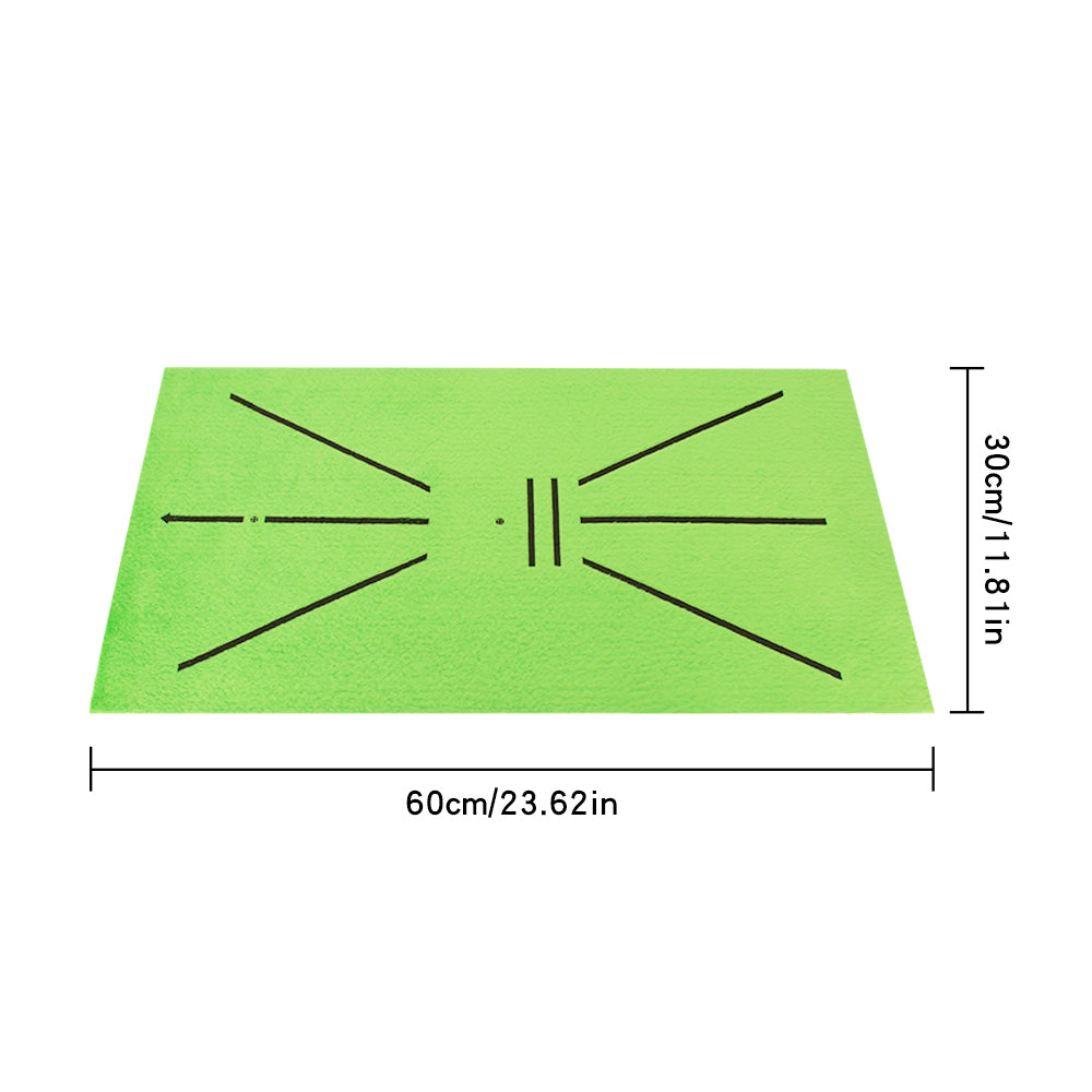 WILKYsGolf MatGolf Swing MatLooking to perfect your golf swing? The Golf Swing Mat is just what you need! This mat is 11.8“ x 23.6”, making it the perfect size for indoor use. The mat has a bat