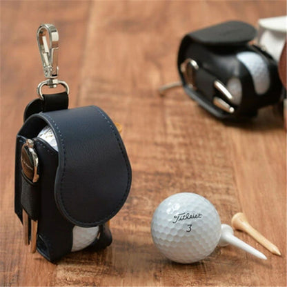 WILKYsPouchMini Leather Golf Ball PouchLooking for an easy way to tote your golf balls and tees around the course? Look no further than this mini pocket leather golf ball storage pouch! This handy little 