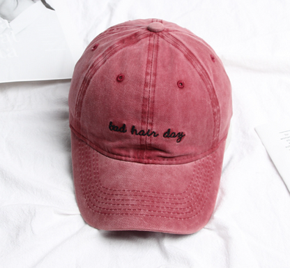 WILKYsHatBaseball Cap Bad Hair Day Embroidery LetterIf you're looking for a baseball cap that will help you deal with bad hair days, look no further than our Bad Hair Day Embroidery Letter Baseball Cap! This unisex ca