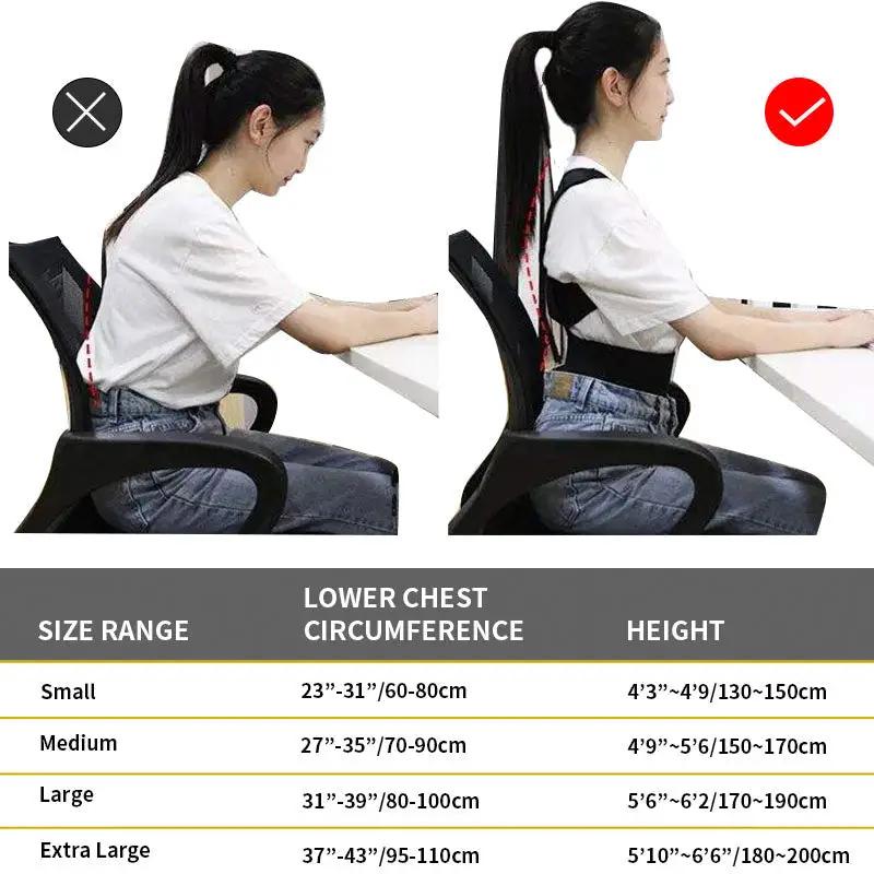 Back Posture Support – Adjustable Spine Alignment Brace for Pain Relief - WILKYs