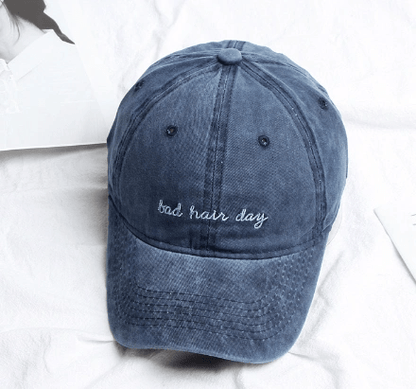 Baseball Cap Bad Hair Day Embroidery Letter - WILKYs