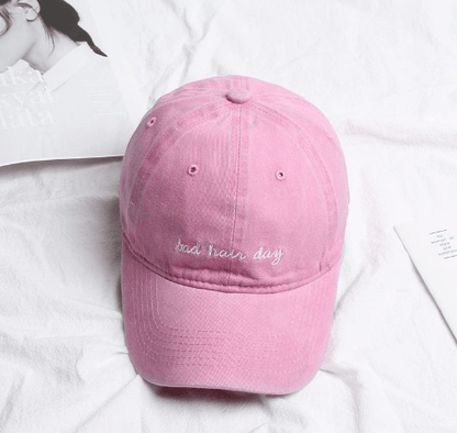 Baseball Cap Bad Hair Day Embroidery Letter - WILKYs