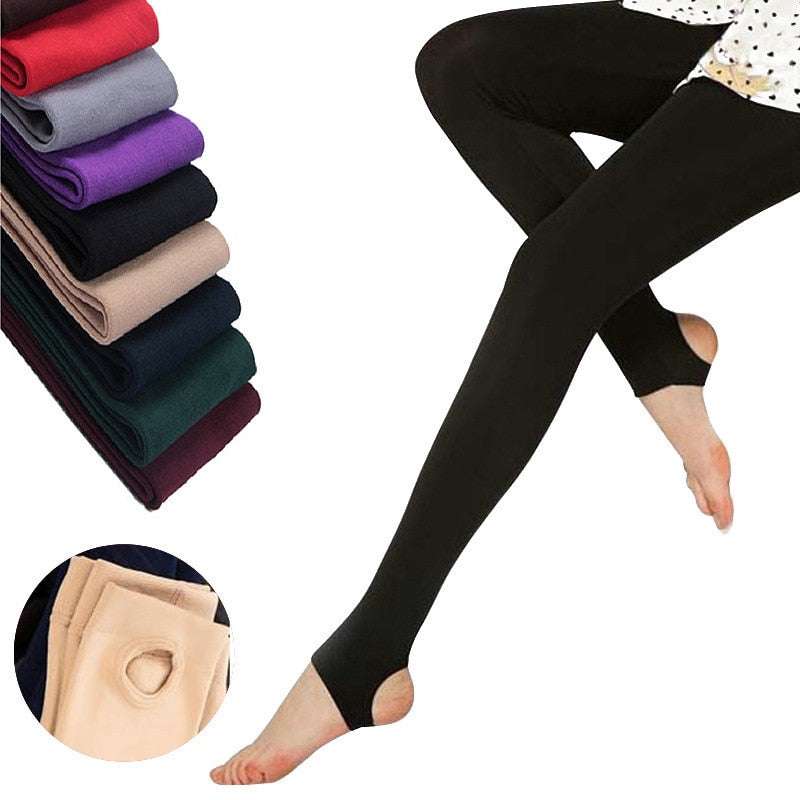 Candy Color Stretch Fleece Leggings - WILKYs