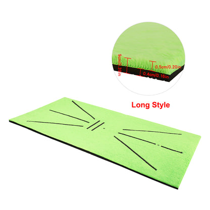 WILKYsGolf MatGolf Swing MatLooking to perfect your golf swing? The Golf Swing Mat is just what you need! This mat is 11.8“ x 23.6”, making it the perfect size for indoor use. The mat has a bat