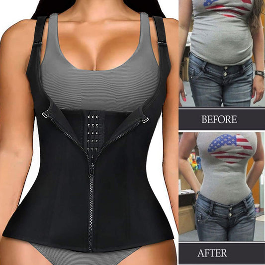 WILKYsBody ShaperCorset Zipper Vest Body ShaperLooking for a way to instantly slim your waist and get the hourglass figure you've always wanted? Look no further than the Corset Zipper Vest Body Shaper! This top-q