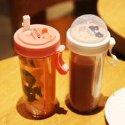 Drinking Cup Double Straw Water Bottle - WILKYs