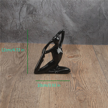 WILKYsYoga FigurineCeramic Yoga Poses FigurineLooking for an attractive and unique way to add some yoga-inspired flair to your home? Check out this beautiful ceramic yoga poses figurine! This elegant sculpture i