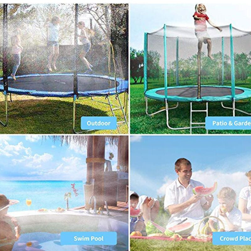 WILKYsExercise EquipmentChildren TrampolineLooking for a fun and unique way to keep your kids cool this summer? Look no further than the Children Trampoline Sprinkler! This innovative spray set attaches easil