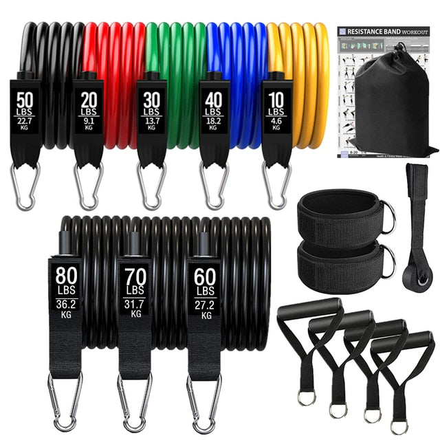 WILKYsResistance bandFitness Exercises Resistance Bands SetIntroducing our 360lbs Fitness Resistance Bands Set, the ultimate workout companion for your home gym. This versatile set of elastic tubes and pull ropes provides up