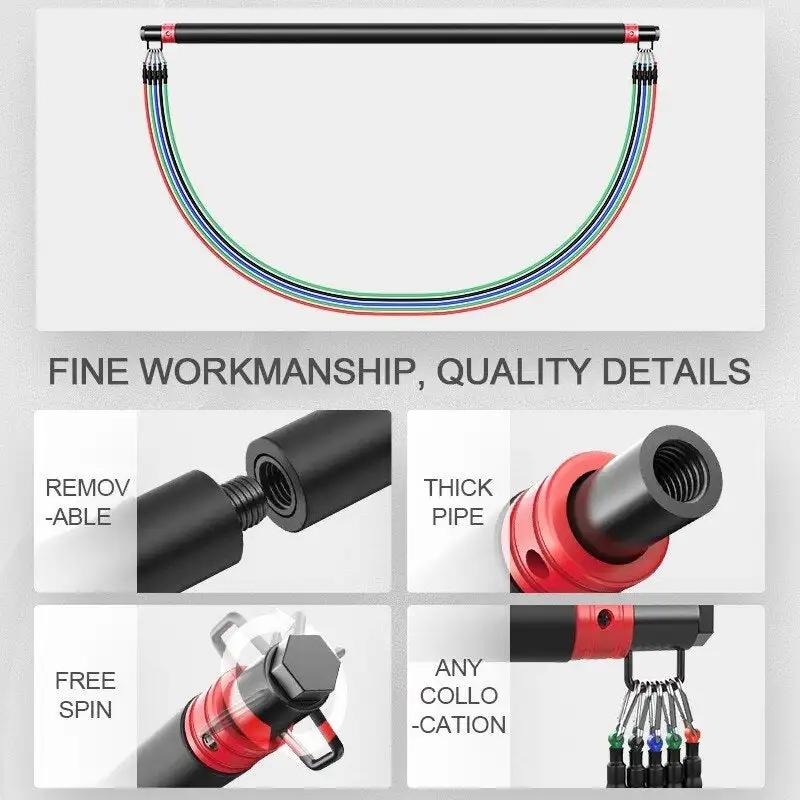 Fitness Resistance Elastic Bands Set – 5 Levels for Full - Body Training - WILKYs