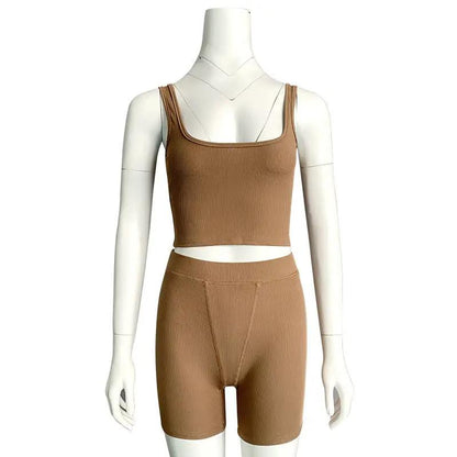 High Stretch Solid Color Yoga Set - WILKYs