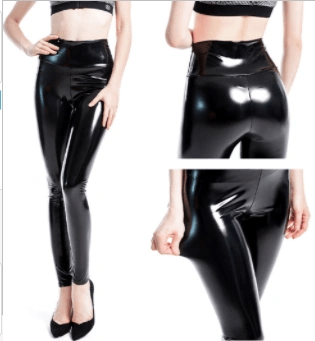 Latex Patent Leather Leggings – High Waist, Shiny & Flexible - WILKYs
