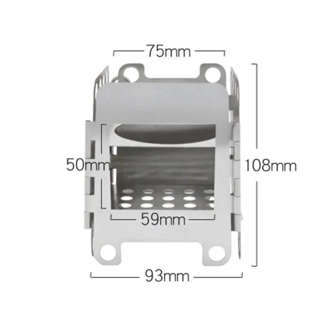 Mini Outdoor Portable Firewood Stove – Compact Stainless Steel Camping Stove - WILKYs