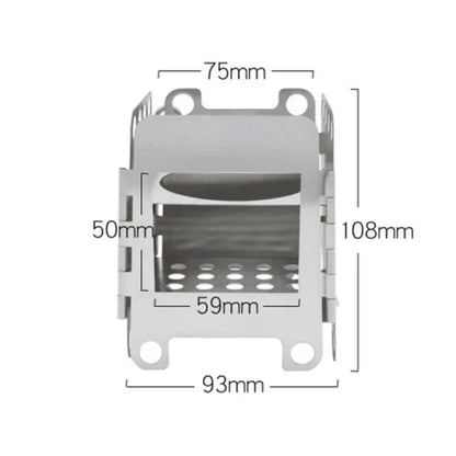 Mini Outdoor Portable Firewood Stove – Compact Stainless Steel Camping Stove - WILKYs