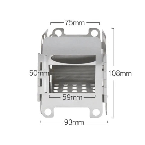 Mini Outdoor Portable Firewood Stove – Compact Stainless Steel Camping Stove - WILKYs