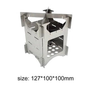 Mini Outdoor Portable Firewood Stove – Compact Stainless Steel Camping Stove - WILKYs