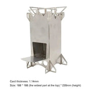 Mini Outdoor Portable Firewood Stove – Compact Stainless Steel Camping Stove - WILKYs