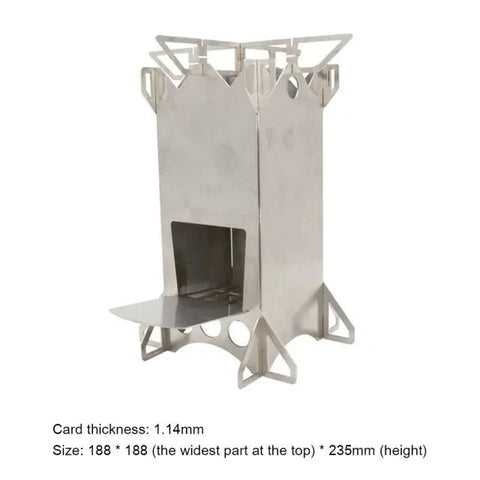 Mini Outdoor Portable Firewood Stove – Compact Stainless Steel Camping Stove - WILKYs