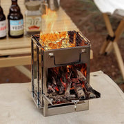 Mini Outdoor Portable Firewood Stove – Compact Stainless Steel Camping Stove - WILKYs