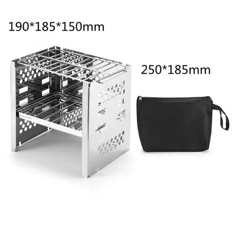 Mini Outdoor Portable Firewood Stove – Compact Stainless Steel Camping Stove - WILKYs