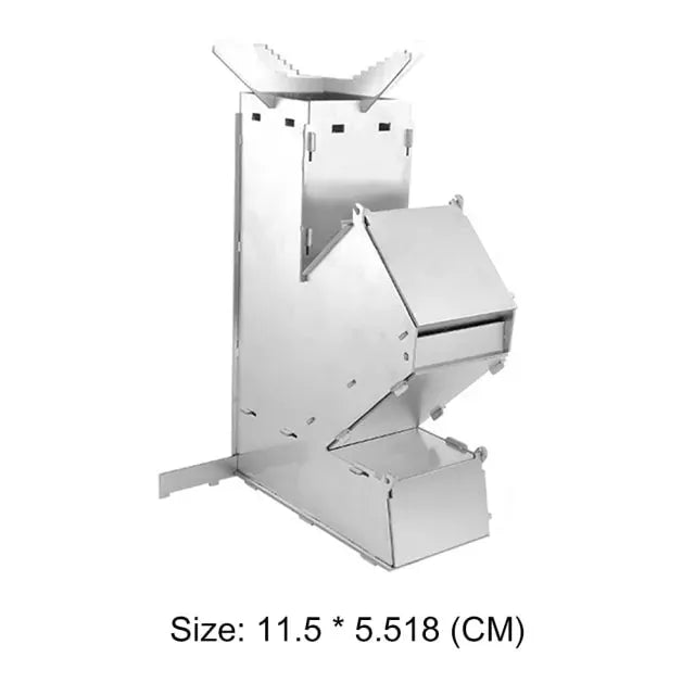 Mini Outdoor Portable Firewood Stove – Compact Stainless Steel Camping Stove - WILKYs