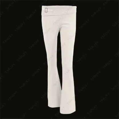 Spring Knitted Women's Two - Piece Set – Sweater Hoodie & Flare Pants - WILKYs