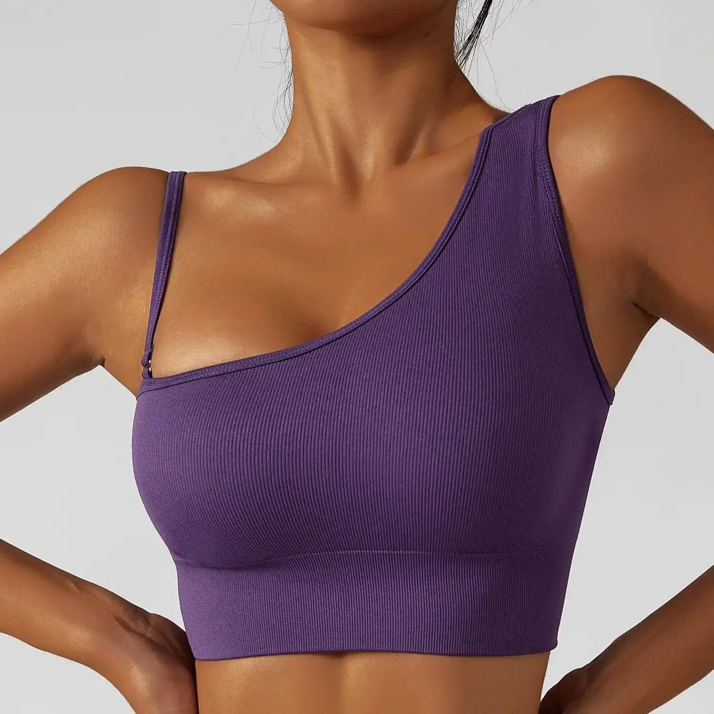 Summer Sexy Oblique Shoulder Yoga Clothes Tops - WILKYs