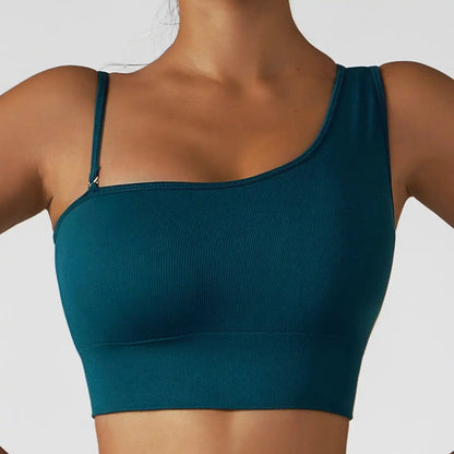Summer Sexy Oblique Shoulder Yoga Clothes Tops - WILKYs