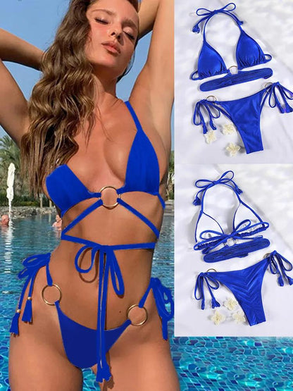 Triangle Double - Sided Bikini Set – Adjustable & Chic Swimwear - WILKYs
