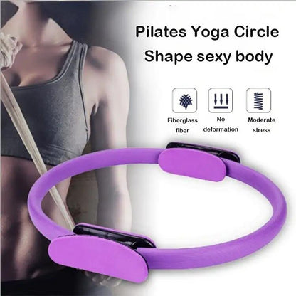 Yoga Exercise Fitness Ring – 38cm Pilates Circle for Toning & Flexibility - WILKYs